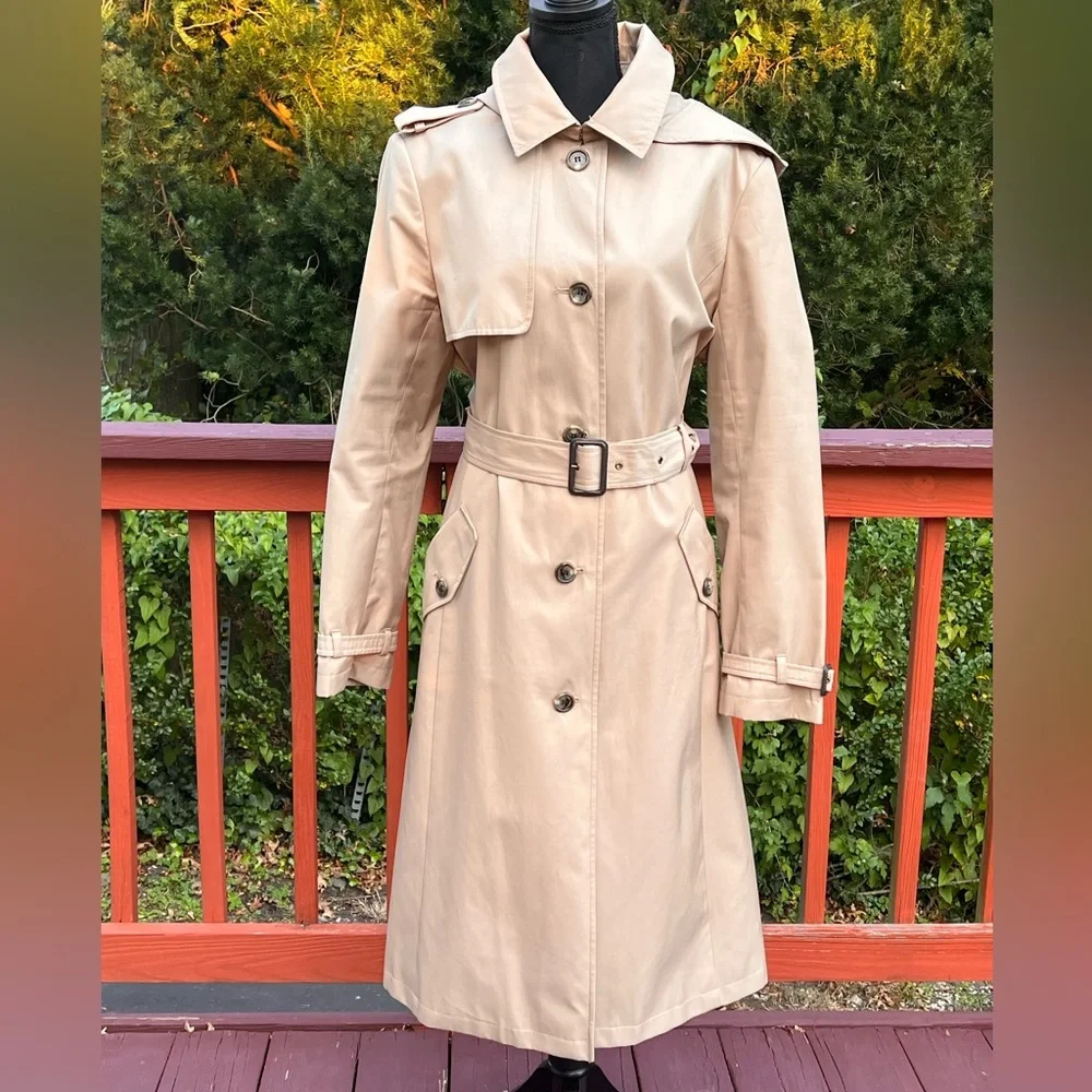 ❤️🔥LAUREN RALPH ❤️🔥LAUREN BEIGE TRENCH COAT SIZE X-LARGE - Picture 4 of 16
